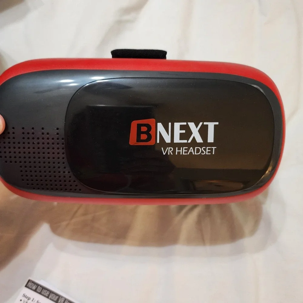 BNEXT VR Headset - Universal Virtual Reality Goggles - iPhone & Android Red EUC‎